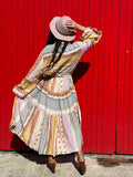 Midi patchwork dress