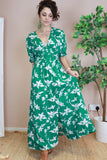Floral green dress