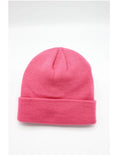 Knit beanie ( Bright pink)