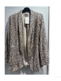 Sequin velvet blazer
