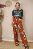 Floral trousers (Teracotta)