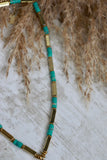 North Star beaded necklace (Turquoise and gold)