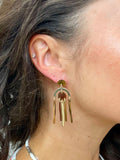 Metal tassel earrings (gold)
